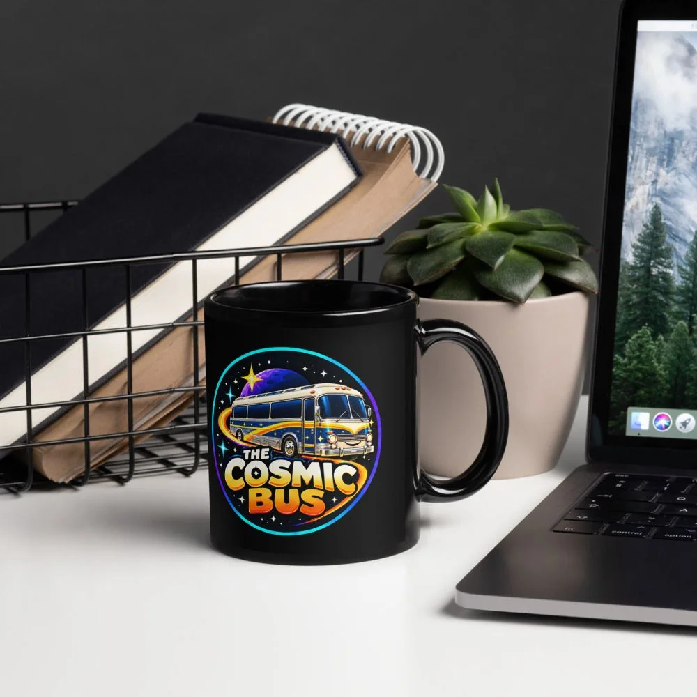 Black Cosmic Glossy Mug