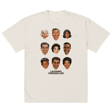 Laughing Through Life oversized faded t-shirt