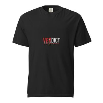 VERDICT Case File 001: Distressed Logo T-Shirt (Evidence Board Back)