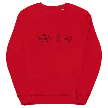 ChiefHeather Riding + Dog = Happiness Organic Sweatshirt