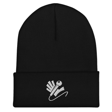 Nazzy Nation Cuffed Beanie (White logo)