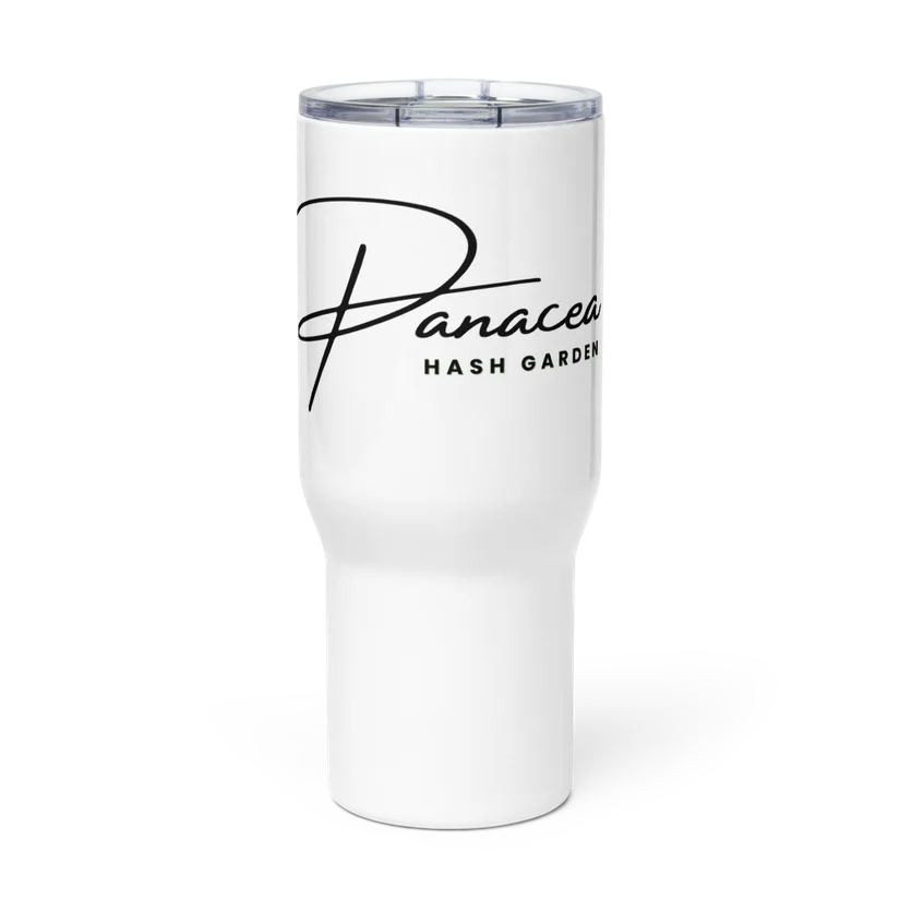 Travel mug with a handle