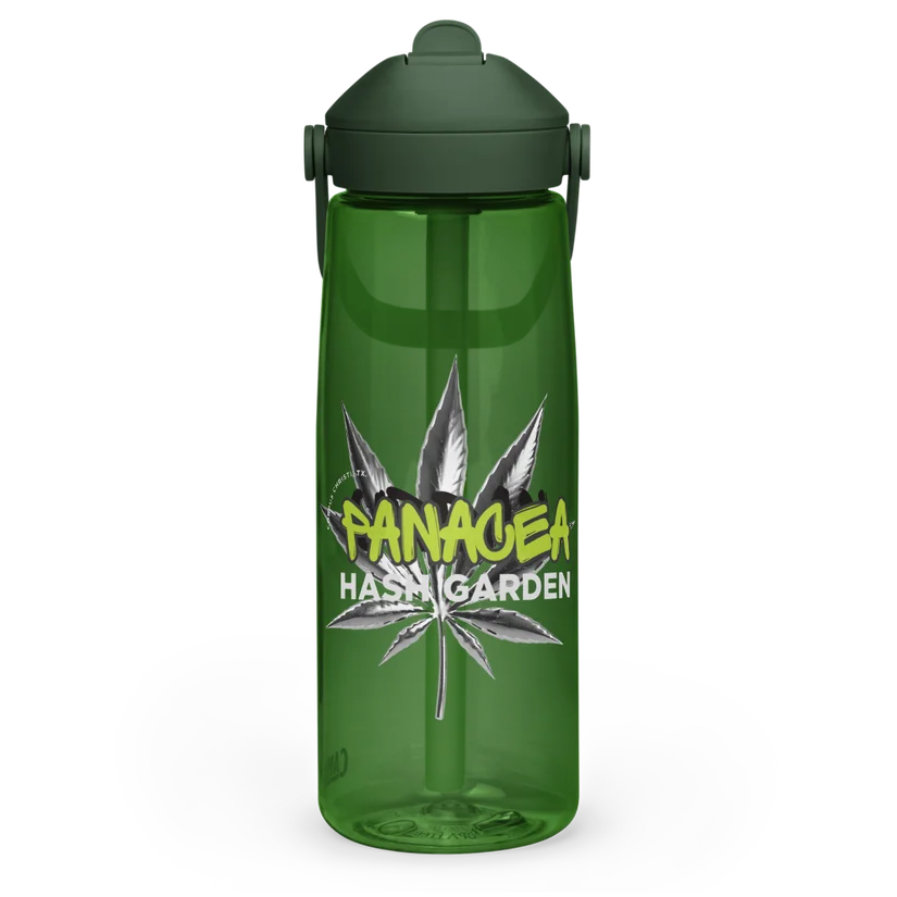 Flip straw water bottle