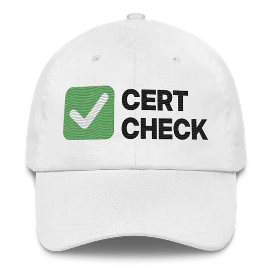 Cert Check Dad hat, photo 1 of 4