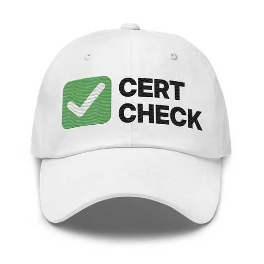 Cert Check Dad hat, photo 1 of 6