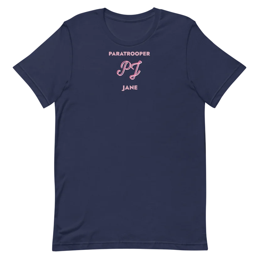 Static Line Tee in Navy