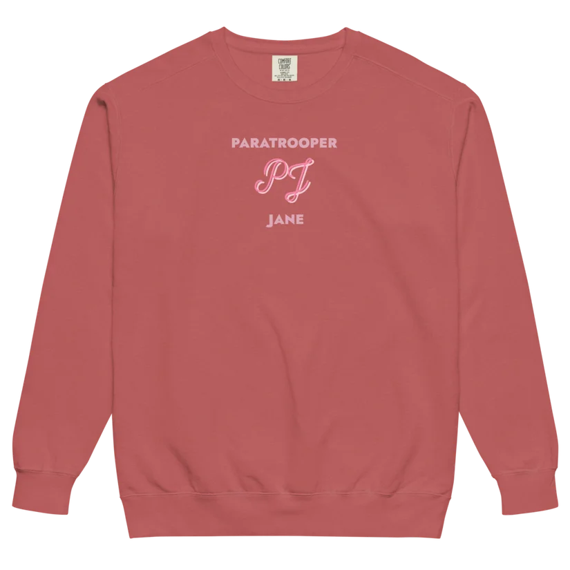 Signal Script Crewneck in Crimson