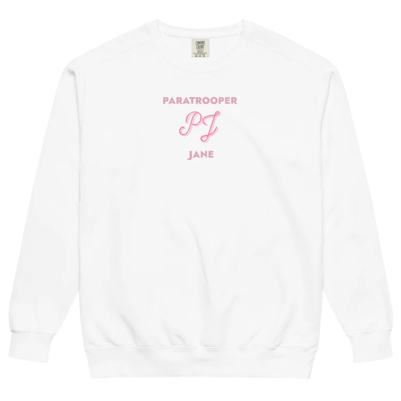 Signal Script Crewneck in White