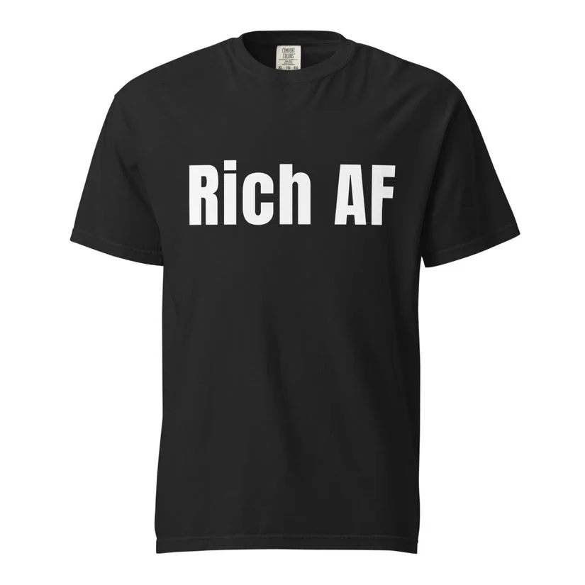 Rich AF Unisex Black Tee